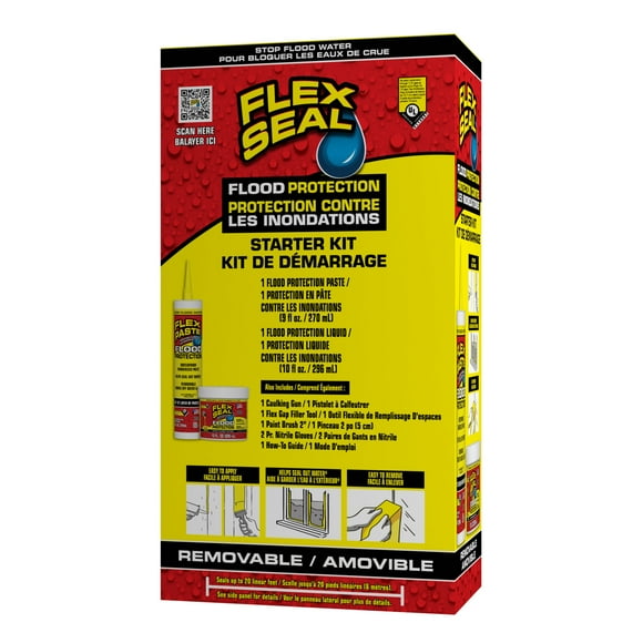 Flex Seal Trousse de Départ de Protection contre les Inondations, Pâte et Liquide Imperméables Amovibles