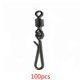 thumbnail image 3 of Soidarity 100 Uds. Giratorios de pesca giratorios de enclavamiento tamaño a presión 8/6/4/2 gancho señuelo conector Terminal aparejos Pescar 4#, 3 of 5