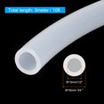 thumbnail image 2 of Tubería de silicona Uxcell 1/2" ID x 3/4" OD 1 rollo 10 pies manguera de silicona pura flexible clara, 2 of 6