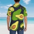 thumbnail image 3 of Lsque Fresh Avocado pattern Hawaiian Shirt for Men, Unisex Summer Beach Casual Short Sleeve Button Down Shirts-Small, 3 of 9