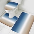 thumbnail image 3 of Navy Blue Beige Ombre Cream Bath Mat 3 Piece Bathroom Rug Set, Modern Abstract Art Aesthetics Non Slip Bath Rug Contour Mat and Toilet Lid Cover, Absorbent Shower Mats Soft Bath Rugs and Mats Sets, 3 of 8