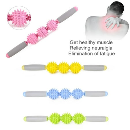 Muscle Roller Massage Stick 17 inch Body Massage Tools for Relieving Tight and Sore Muscle Myofascial Pain Syndrome Back Pain or