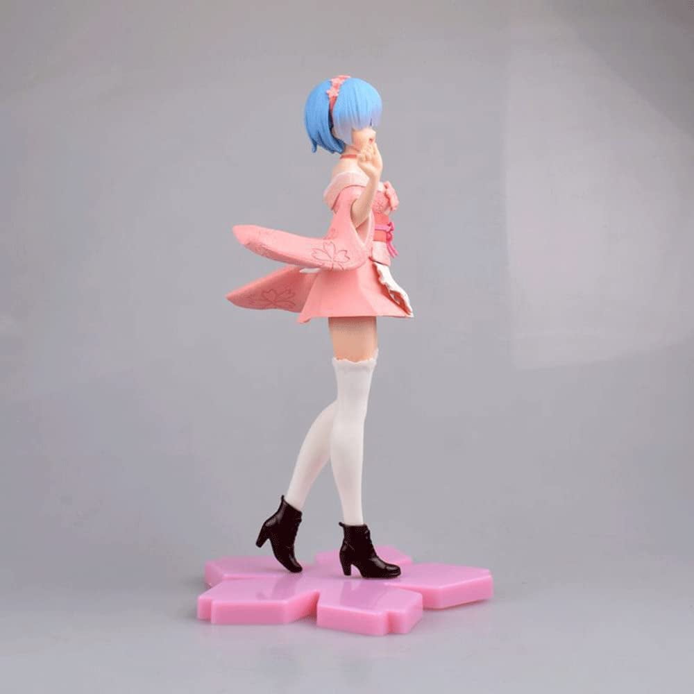 New Re:Zero Rem Sakura Image Ver. Character Anime Statue Figure Desktop Ornament Popular Decorations Fan Souvenirs Creative Gift Collection 23cm/9inch