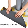 thumbnail image 3 of White Sunflower Pattern Hot Yoga Mat Towel Non Slip for Hot Yoga - Quick-Drying Yoga Mat Cover with 4 Corner Pockets with Travel Bag - Hot Yoga Towel Non Slip Grip Moisture Wicking Sweat 70"x26", 3 of 6
