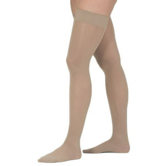 Mediven Plus 20-30 mmHg Thigh Petite Beaded Silicon Top Band CT Beige III - Ankle 8.5-9.25 inches