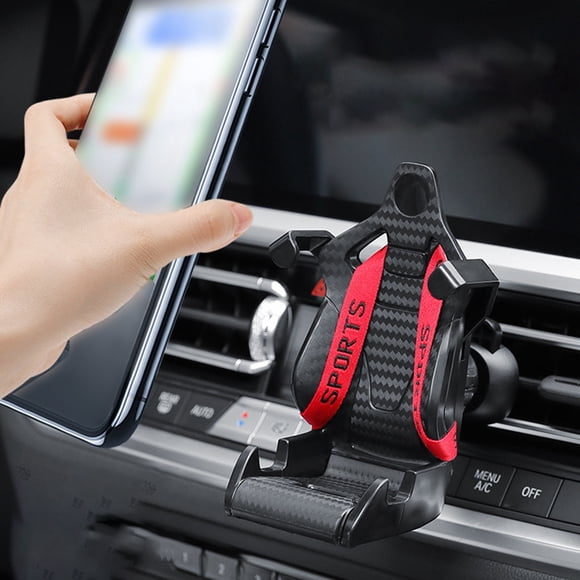 Universal Car Phone Mount Holder with Secure Hook Clip for Hands-Free Racing and Driving