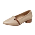 thumbnail image 3 of YOUYEDIAN Loafers for Women Fall Pointed Toe Fashion Block Heel Versatile Slip On Flats Casual Comfortable Outdoor Dress Shoes, 3 of 5