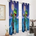 thumbnail image 3 of Frog Ice Skating Moonlight Forest Window Blackout Curtain 3d Printed Blackout Curtain Bedroom Living Room Hotel Window 2 Panel Shade, 3 of 6