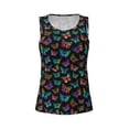 thumbnail image 4 of Lsque Multicolored Butterflies Printed Workout Tank Tops for Women, Athletic Sports Tank Tops, Compression Sleeveless Dry Fit Shirts,Sleeveless Yoga Shirt-Medium, 4 of 9
