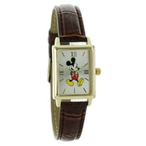Disney Rectangle Mickey Mouse leather Band Petit watch MK5297-AB