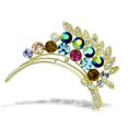 thumbnail image 1 of Alamode LO2929 Femmes Flash Broches en Métal Blanc Or avec Cristal de Qualité Supérieure en Multi Couleur, 1 of 1