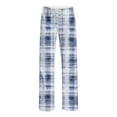 thumbnail image 4 of Kezqiaxn Women's Plaid Pajama Pants Fashion Elastic Waist Pj Bottoms with Pockets Loose Casual Lounge Pants Fashion Clothing Multicolor A XL, 4 of 7
