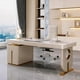 thumbnail image 2 of Luxury Studio Office Desk Executive Study Computer Art Writing Monitor Office Desk Work Mesa Escritorio Italian Furniture My Lux Decor Round, 2 of 9
