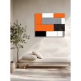 thumbnail image 5 of Burnt Orange Black Grey Wall Art for Living Room,Canvas Picture Wall Decor for Bathroom Bedroom,Modern Irregular Geometric Abstract Painting Artwork for Office Hallway Dining Room Decor 16"x20", 5 of 8