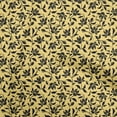 thumbnail image 1 of oneOone Cotton Jersey Yellow Fabric Floral Silhouette Dress Material Fabric Print Fabric By The Yard 58 Inch Wide, 1 of 4
