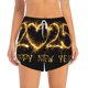 thumbnail image 2 of Balery Happy New Year 2025 D Pantalones cortos deportivos para mujer con forro y dos bolsillos, elásticos, para entrenamiento, gimnasio, yoga-Small, 2 of 7