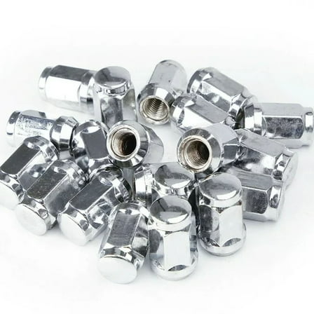 20 Pcs Bulge Lug Nuts 12x1.5 Chrome Fit for Ford Escape Fusion Focus Tires