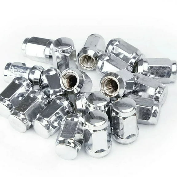 20 Pcs Bulge Lug Nuts 12x1.5 Chrome Fit for Ford Escape Fusion Focus Tires