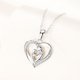 thumbnail image 2 of Regalos para el día de la madre Collar para mujer Colgante con forma de corazón para madre e hijo, con incrustaciones de diamantes Collar Joyas Los mejores regalos para mujeres Feliz Sencillez, 2 of 3