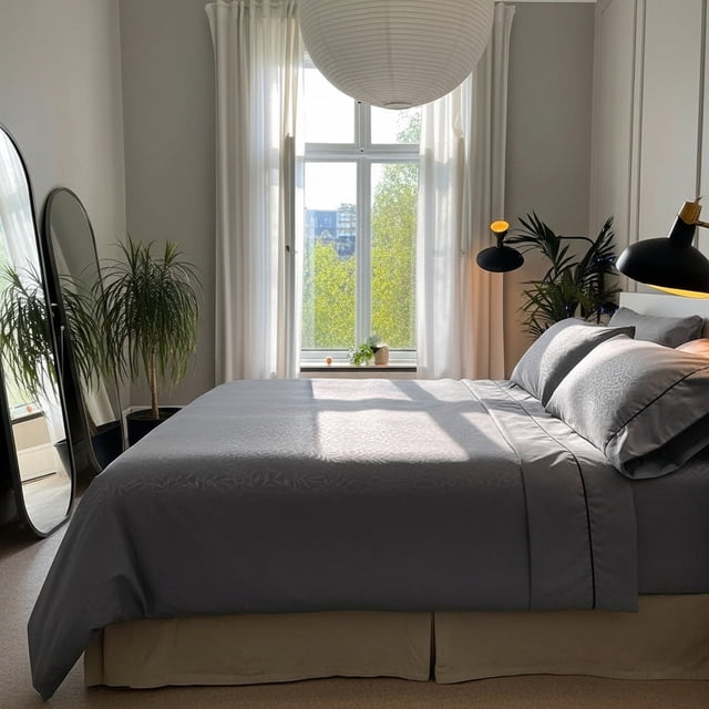 Juego de Sábanas Queen Size 2800 Hilos Extra Suave Premium Textura Flores Soft Nature