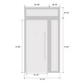 thumbnail image 6 of Front Exterior Prehung Steel Door / Dekton 0163 Venezia Noce / Side and Top Exterior Window Sidelite / Entry Metal Modern Painted W36+14x80+16 Left-hand, 6 of 6