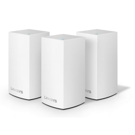 Linksys Velop Dual Band AC3600 Intelligent Mesh WiFi Router Replacement System | 3 Pack | Coverage up to 4,500 Sq Ft | Walmart Exclusive