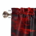 thumbnail image 5 of Rod Pocket Window Valances Rustic Maple Leaf Tree Road Short Kitchen Curtains Watercolor Autumn Leaves Window Treatment Drapes for Bedroom Bathroom Living Room 54x18In,1 Panel, 5 of 6