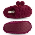 thumbnail image 6 of Jessica Simpson Girls Plush Slip-On Clogs - Comfy Memory Foam Slipper House Shoe with Cute Hearts and Pom Poms for Kids, 6 of 9