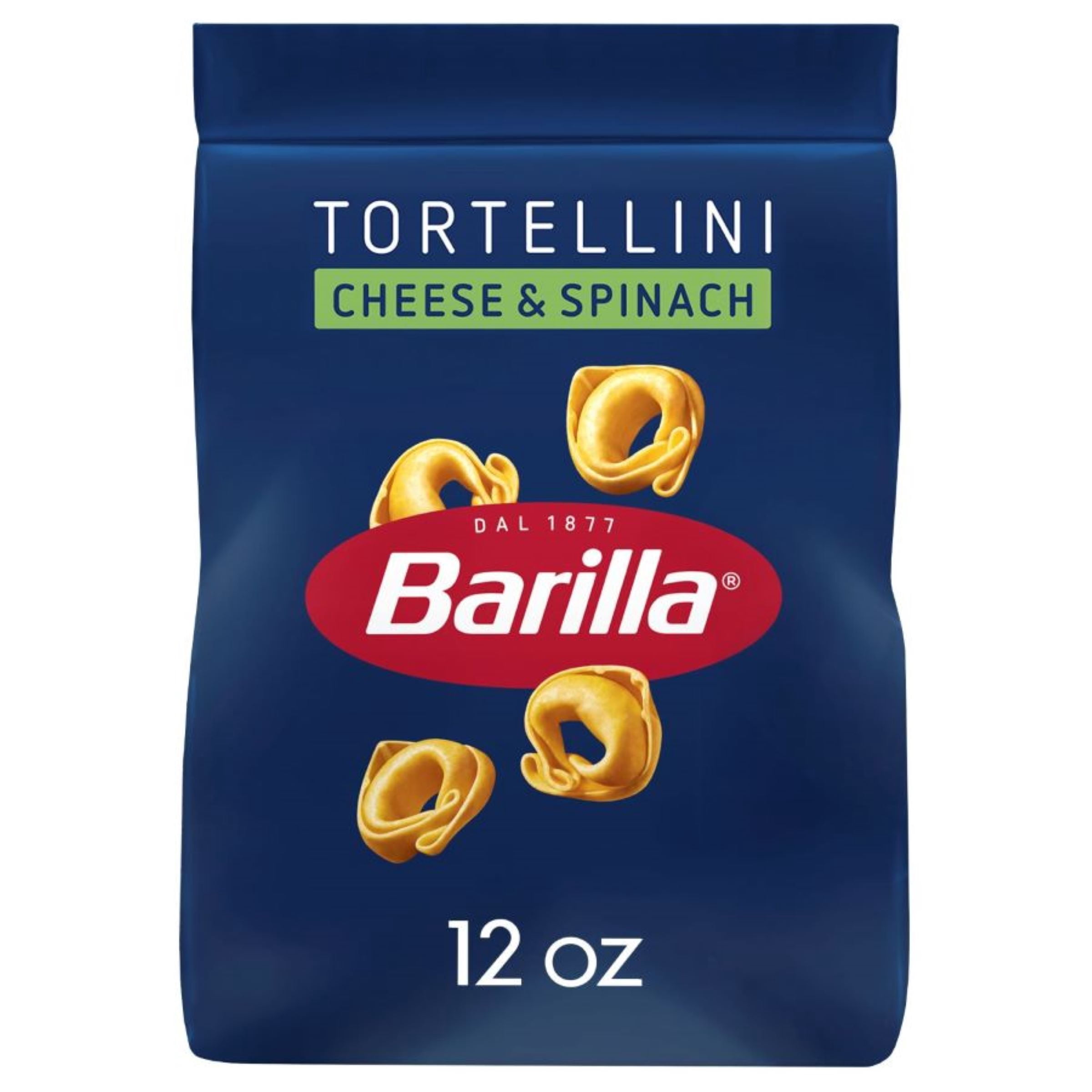 (4 pack) Barilla Classic Non-GMO, Filled Cheese and Spinach Tortellini Pasta, 12 oz
