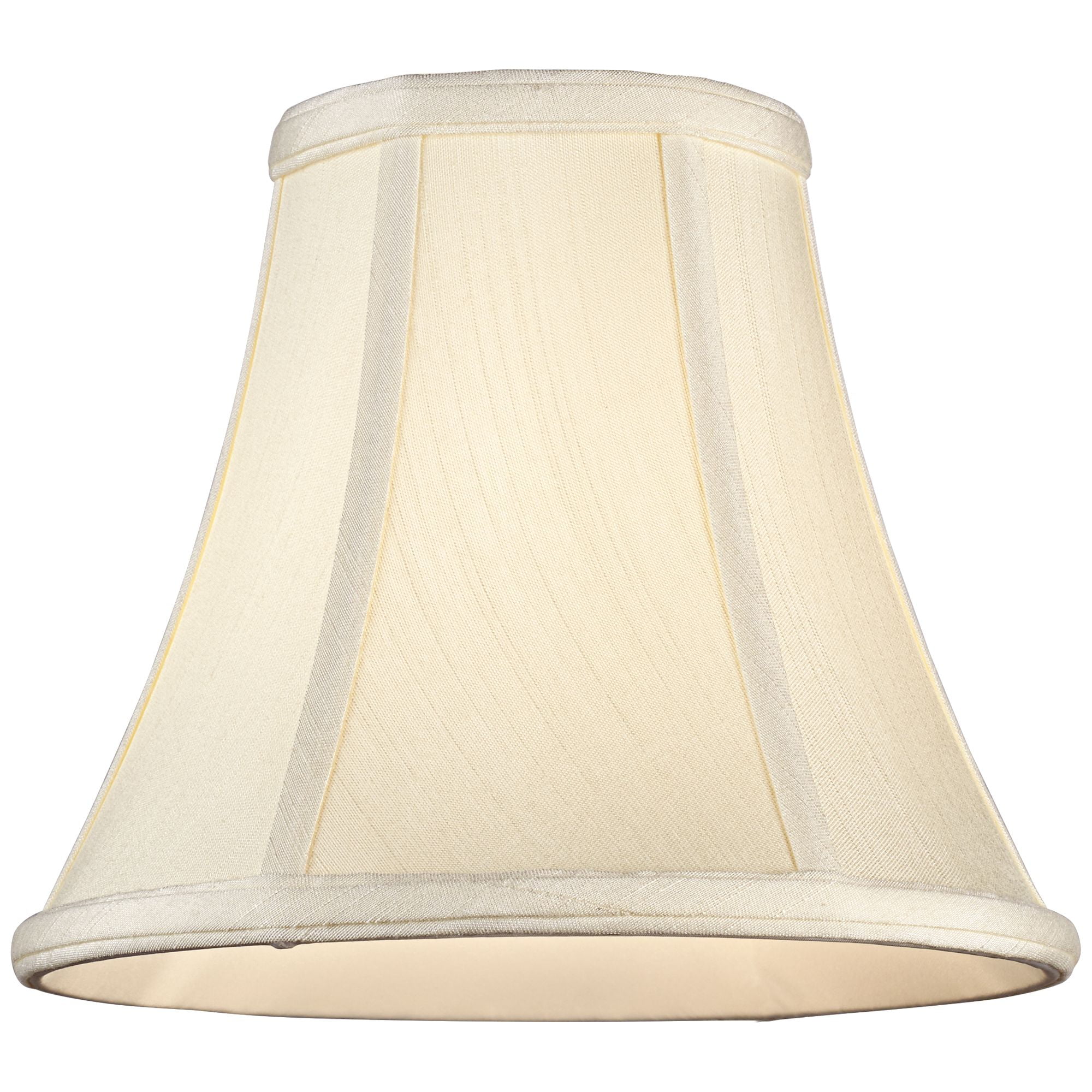 Imperial Shade Creme Small Bell Lamp Shade 4.5" Top x 9" Bottom x 8" Slant x 7.5" High (Spider) Replacement with Harp and Finial