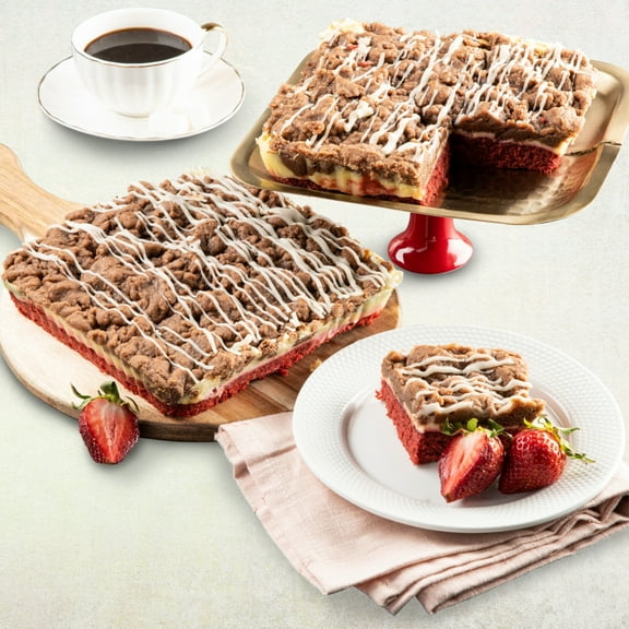 Dulcet Gift Baskets Red Velvet Crumb Cake with Cream Cheese Frosting - Gourmet Gift