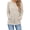 Apricot L, variant on Women Knitted Sweater Hooded Long Sleeve Loose Fit Ribbed Knitting Pullover Tops with Pockets Casual Solid Color Autumn Knitwear
