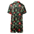 thumbnail image 4 of CONZONE Christmas Pajamas Sets for Women 2 Peice Pjs Set Short Sleeve Satin Sleepwear Tops Shorts Xmas Tree Graphic Comfy Nightwear Loungewear for Lady, 4 of 5