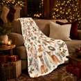 thumbnail image 3 of Cheerful Woodland Christmas Fawns Holiday Foliage, Festive Holiday Scene, Warm Flannel Blanket for Cabin and Lodge, Art Lovers Christmas Gift, Festive Home Decor, 3 of 9