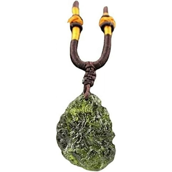 Moldavite Meteorite Necklace,Moldavite Czech Meteorite Moldavite Pendant,Green