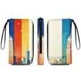thumbnail image 2 of Womens Wallet Bifold Ladies Cluth Bag Wristlet Wrist Strap Long Purse Pride Manhattan Design, 2 of 6