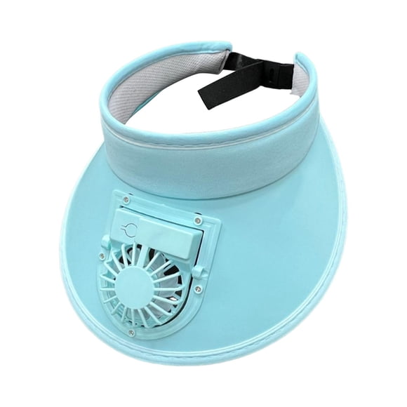 Sombreros de visera con ventilador de protección solar para hombres para mujeres Holiday Acamping Azul