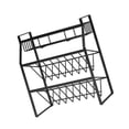 thumbnail image 2 of Estante de almacenamiento de cocina Organizador de botellas de condimentos Estante de metal Soporte para botellas de condimentos de encimera, oblicuo Eigraketly HA004803-01, 2 of 7