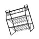 thumbnail image 2 of Estante de almacenamiento de cocina Organizador de botellas de condimentos Estante de metal Soporte para botellas de condimentos de encimera, oblicuo Speravity HA004803-01, 2 of 7