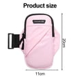 thumbnail image 2 of PU outdoor fitness bag unisex arm with arm wrist bag fun run equipment - pink, 2 of 5