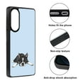 thumbnail image 2 of WIRESTER Shockproof Soft Rubber Cover Case for Samsung Galaxy S25 Edge 6.7 inch 2025, Boston Terrier Dog Lying Down Looking Up On Light Blue Background, 2 of 5