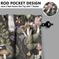 thumbnail image 3 of Mushroom (70) Kitchen Curtains - Vintage Tier Curtains for Bathroom Living RV Rod Pocket Window Drapes 36 Inch 2 Panels Set 27.5"x39" Window Treatment Tiers, 3 of 4