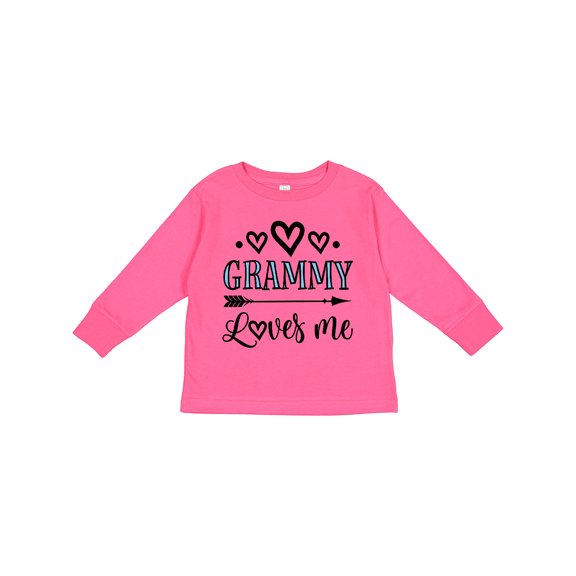 Inktastic My Grammy Loves Me Grandchild Girls Long Sleeve Toddler T-Shirt