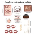 thumbnail image 3 of Fiudx Ofertas relámpago del día Bandeja decorativa en capas con temática de Café, juego de decoración de escritorio de madera para manualidades, 3 of 7