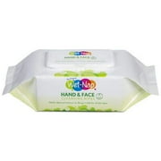 2PK Wet-Nap NICM970SHPK Hands and Face Cleansing Wipes, 7 x 6, White, Fragrance-Free, 110/Pack