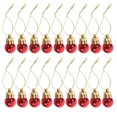 thumbnail image 1 of EeaseMX 24 piezas 2 CM colgante de Navidad bola en miniatura decoración colgante adornos de árbol de Navidad diseño accesorios decorativos para tienda del hogar (rojo), 1 of 7