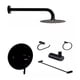 thumbnail image 1 of Juego Baño Redondo Regadera 15cm Monomando 6 Piezas Negro Lujo, 1 of 8