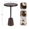 thumbnail image 6 of Kate and Laurel Tira Elegant Metal Round Side Table, 14 x 14 x 24, Bronze, Modern Circle End Table for Use as Bedroom Nightstand or Living Room Table Option, 6 of 9