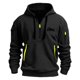 thumbnail image 3 of Sudadera con capucha para hombre, de manga larga, con diseño de cremallera, sudadera con capucha para hombre, ropa deportiva, chaqueta informal ajustada, 3 of 5