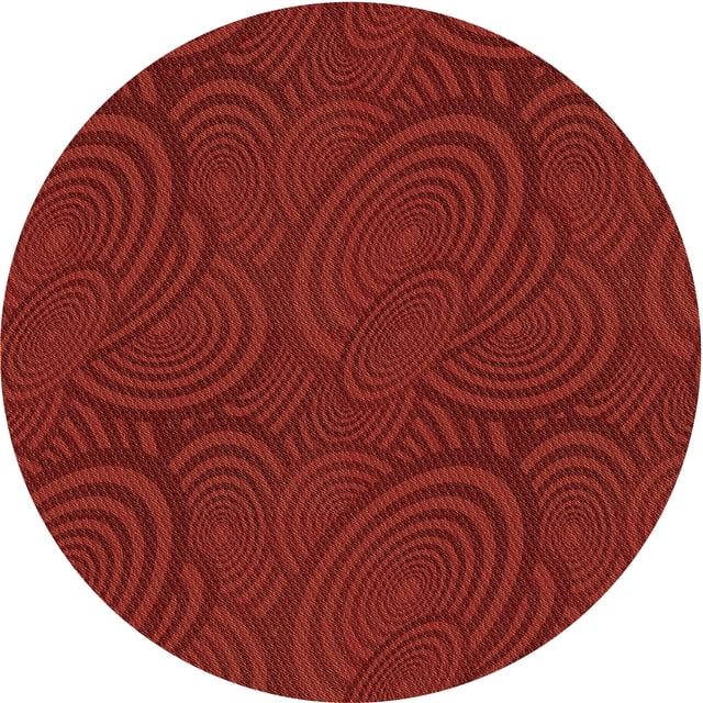 Ahgly Company Tapis d'Intérieur Lavables à la Machine, Carrés, Transitionnels, Rouges, 3 Pi Carrés